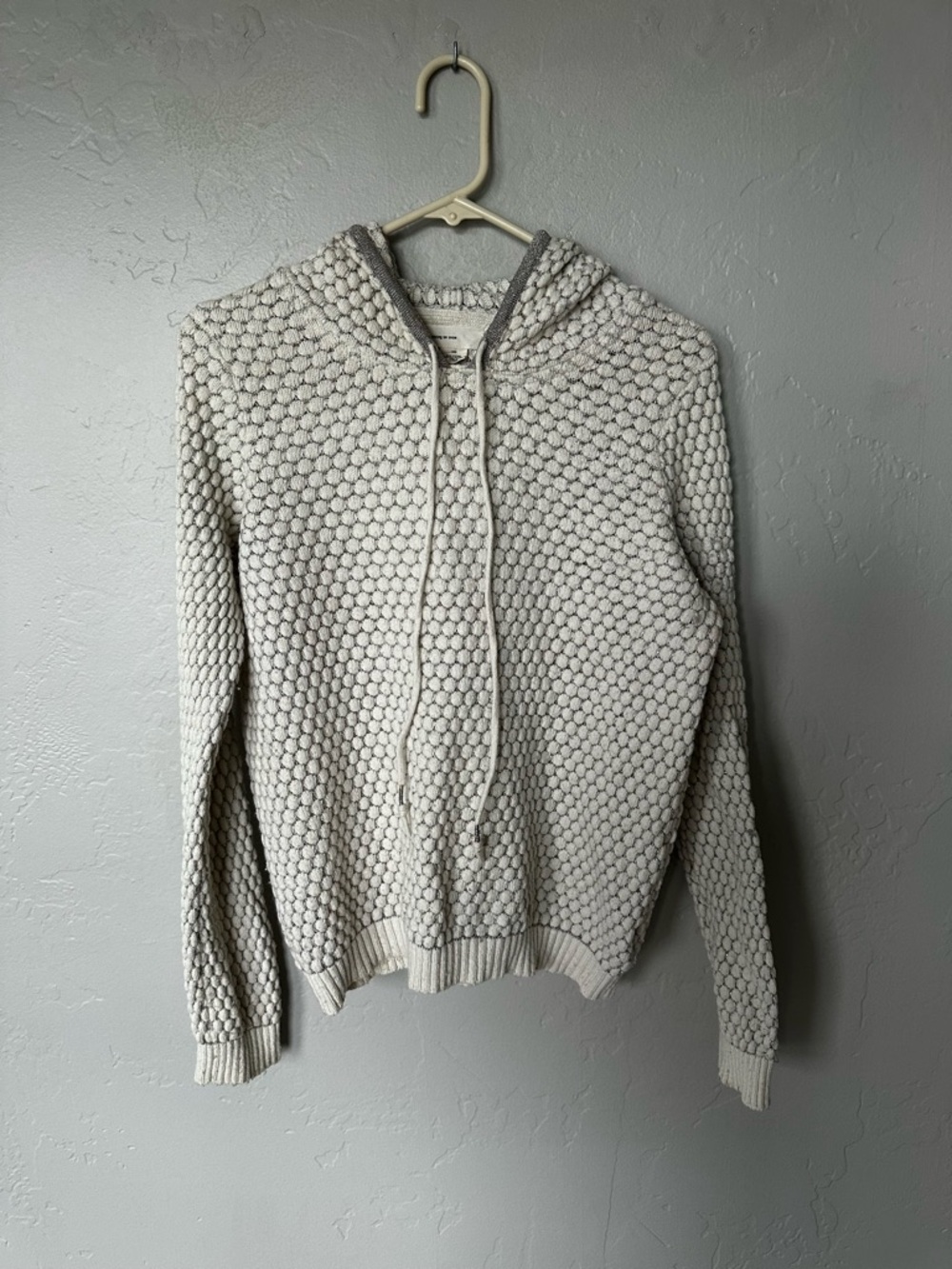Sleeping On Snow Anthropologie Honeycomb Knit Sweater with Metallic Thread